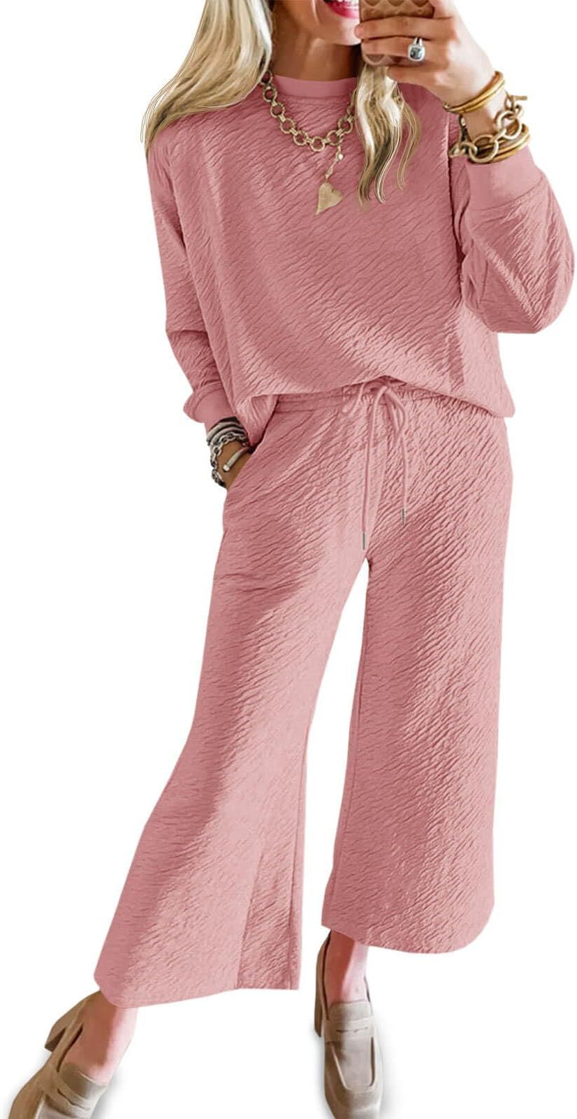 Loungewear Set für Damen: Lockerer Schnitt, strukturierter Stoff, elastischer Bund von berg-feldt