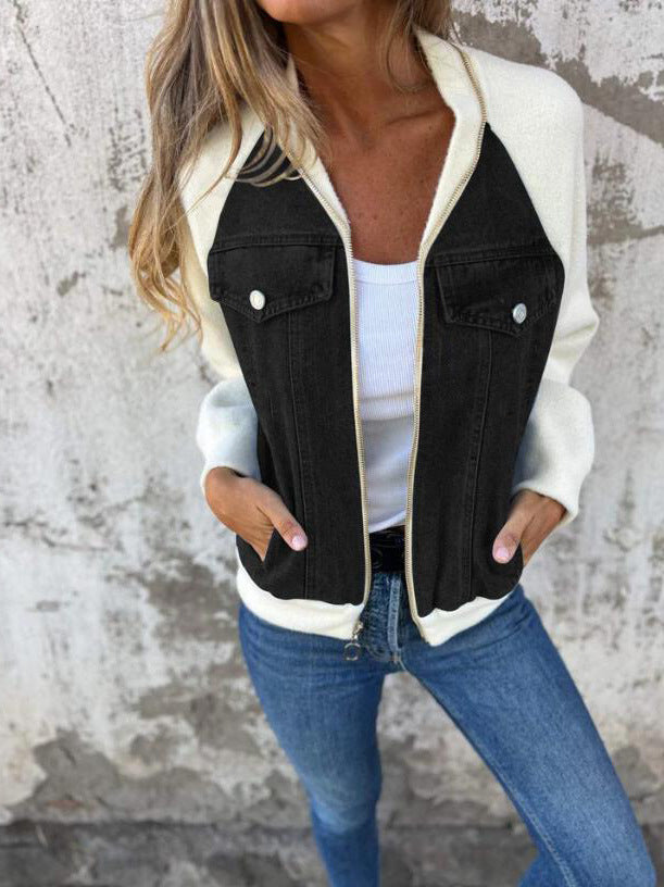 Berg-Feldt | Gestrickte Patchwork Kapuzenjacke