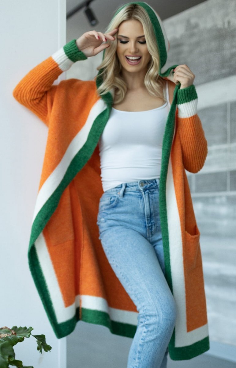 Berg-Feldt | Strickjacke - Oversized Fit - Wolle - Lange Ärmel - Breiter Kragen - Taschen