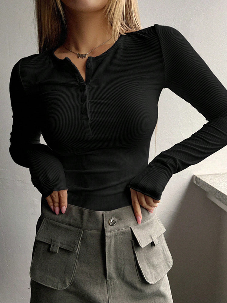 Langarm-Blouse für Damen mit Knopfleiste von berg-feldt