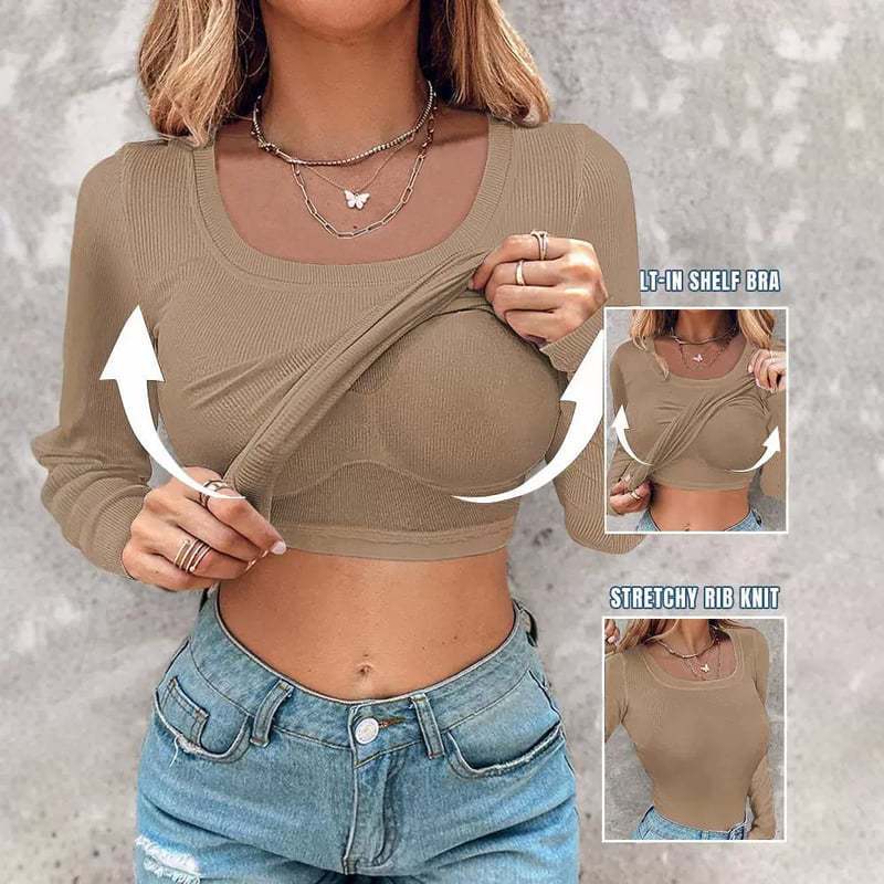 Débardeur court Ripp avec soutien-gorge intégré pour femme de berg-feldt
