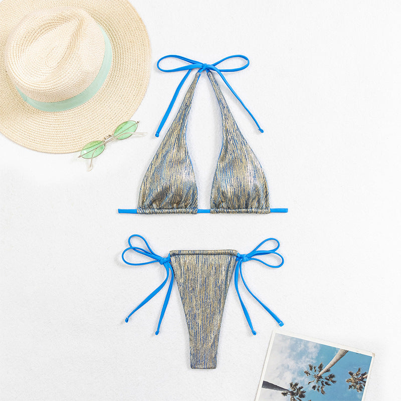 Ensemble de bikini avec hauts triangle, détails scintillants et bretelles réglables de berg-feldt