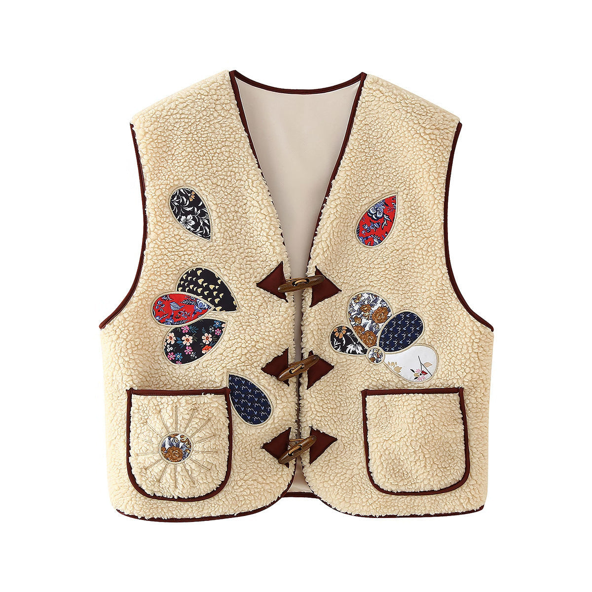 Gilet féminin au motif floral avec polaire douillette Berg-Feldt