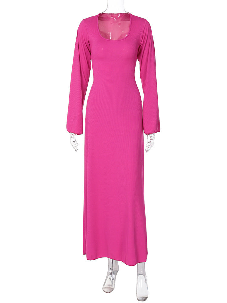 Elegantes Maxikleid für Damen mit langem Arm und quadratischem Ausschnitt von berg-feldt