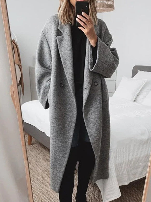 Manteau en laine croisé femme grandes tailles Berg-Feldt