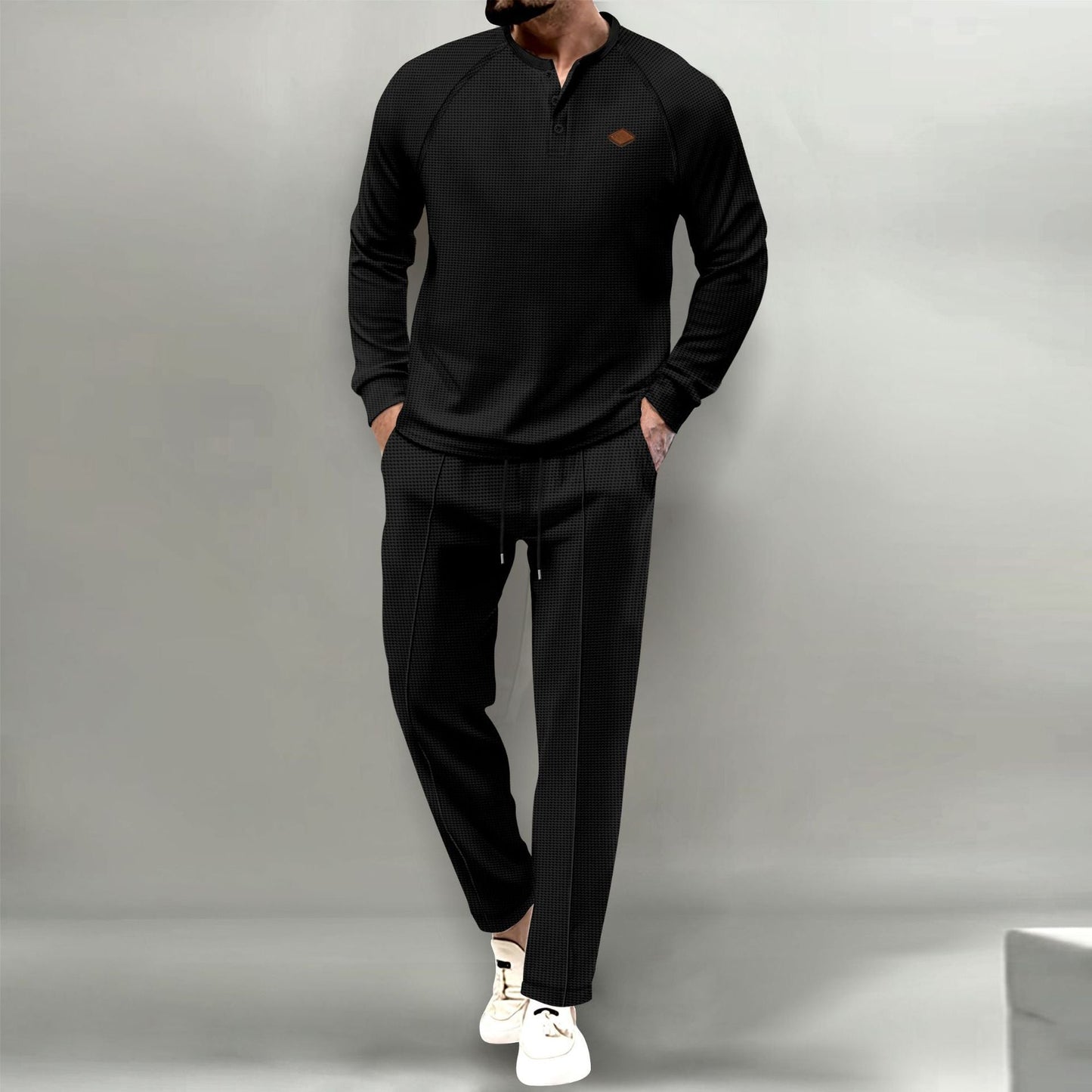 Ensemble de survêtement décontracté de qualité supérieure pour homme avec patte de boutonnage et poches élégantes Berg-Feldt