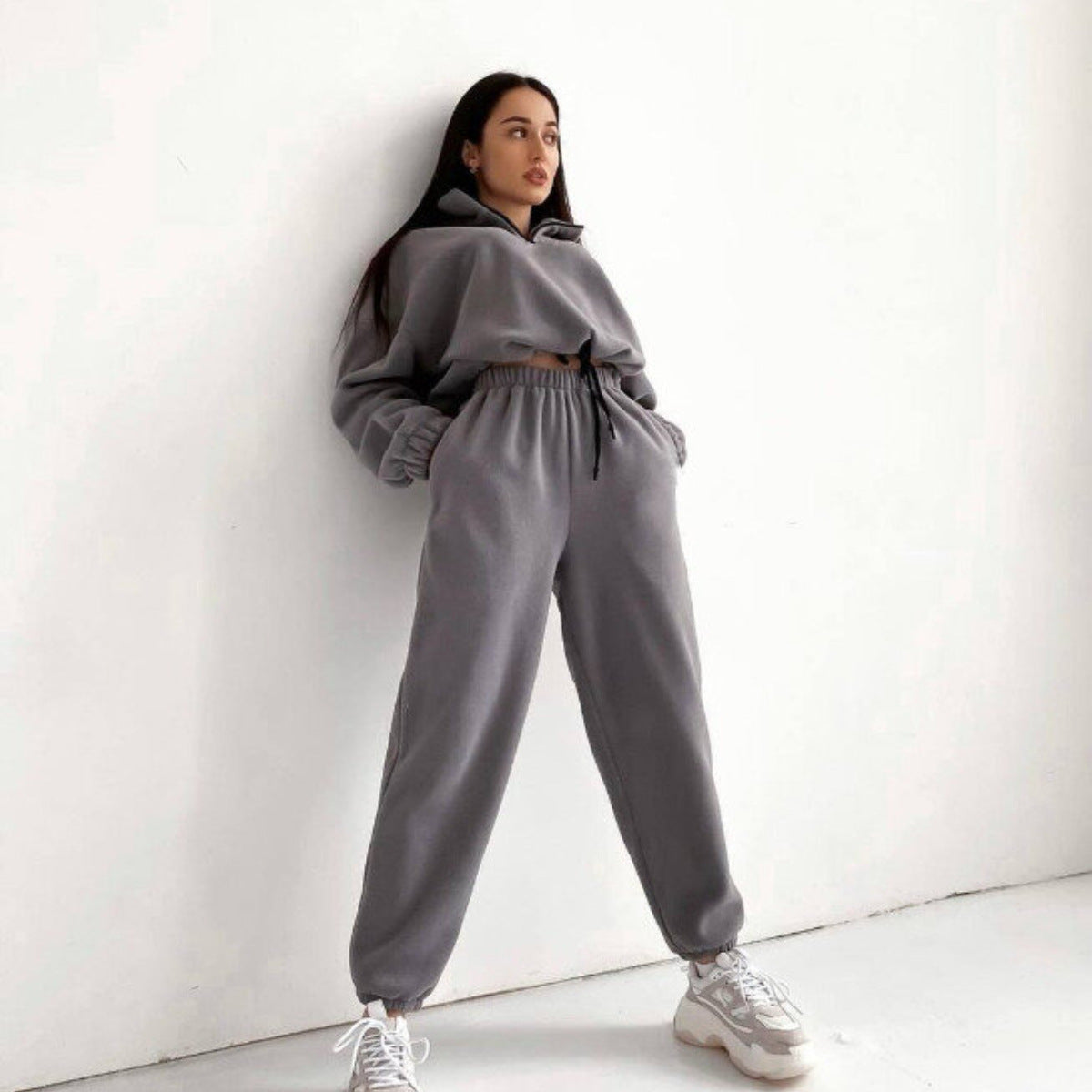 Damen Fleece-Pullover und Jogginghose mit engem Bund Berg-Feldt
