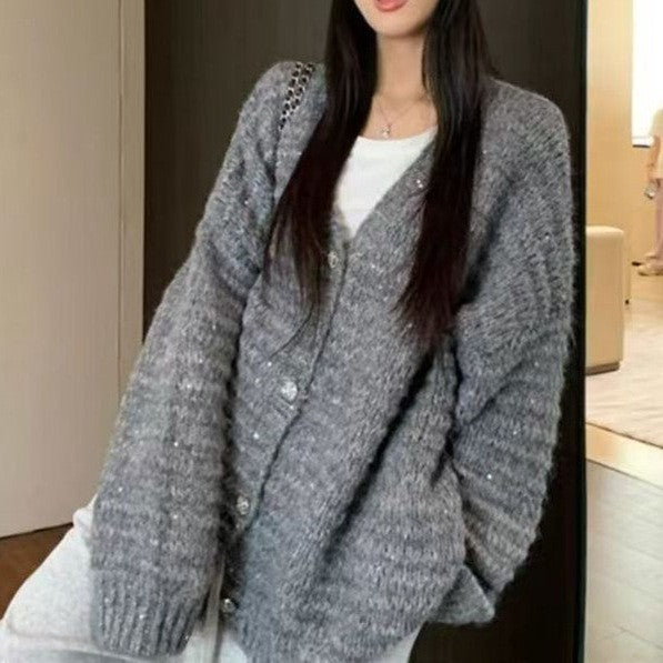 Cardigan en maille avec manches volumineuses et texture unique Berg-Feldt