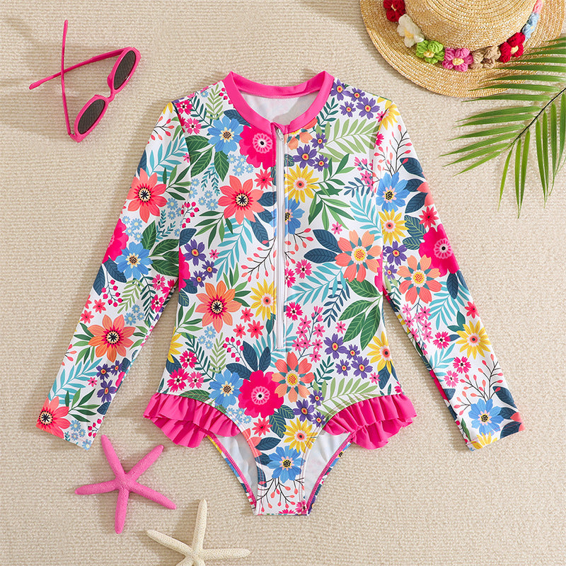 Maillot de bain femme Berg-Feldt à imprimé floral et volants