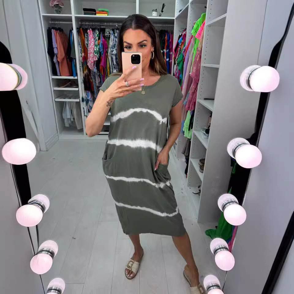 Robe Berg-Feldt pour femme : style batik avec poches pratiques
