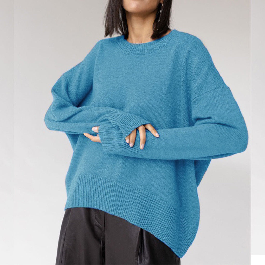 Damen Oversized Pullover mit feinem Strickmuster und breiten Bündchen Berg-Feldt