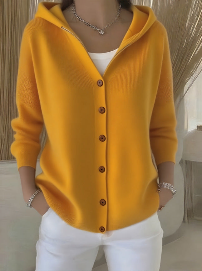 Cardigan à capuche pour femme avec détails de boutons pratiques et coupe décontractée Berg-Feldt