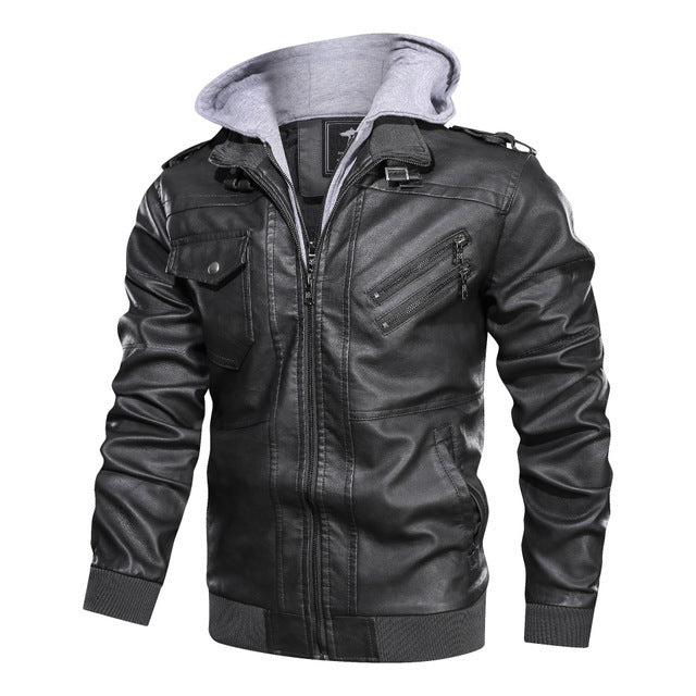 Herren lässige jacke mit abnehmbarer Kapuze und funktionalen Taschen Berg-Feldt