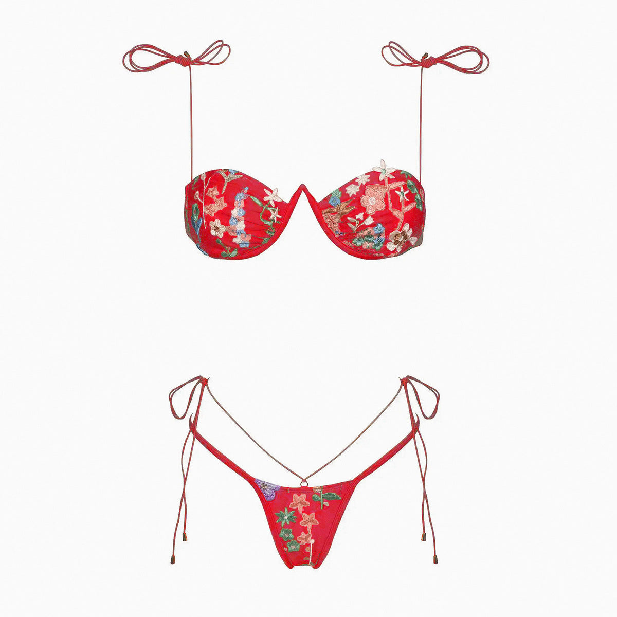 Ensemble bikini pour femme berg-feldt, avec broderies raffinées et bretelles réglables