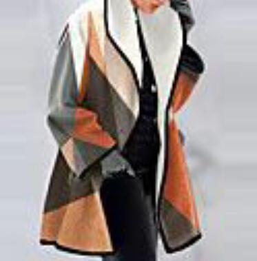 Manteau à carreaux tendance pour femme, coupe oversize et texture luxueuse Berg-Feldt