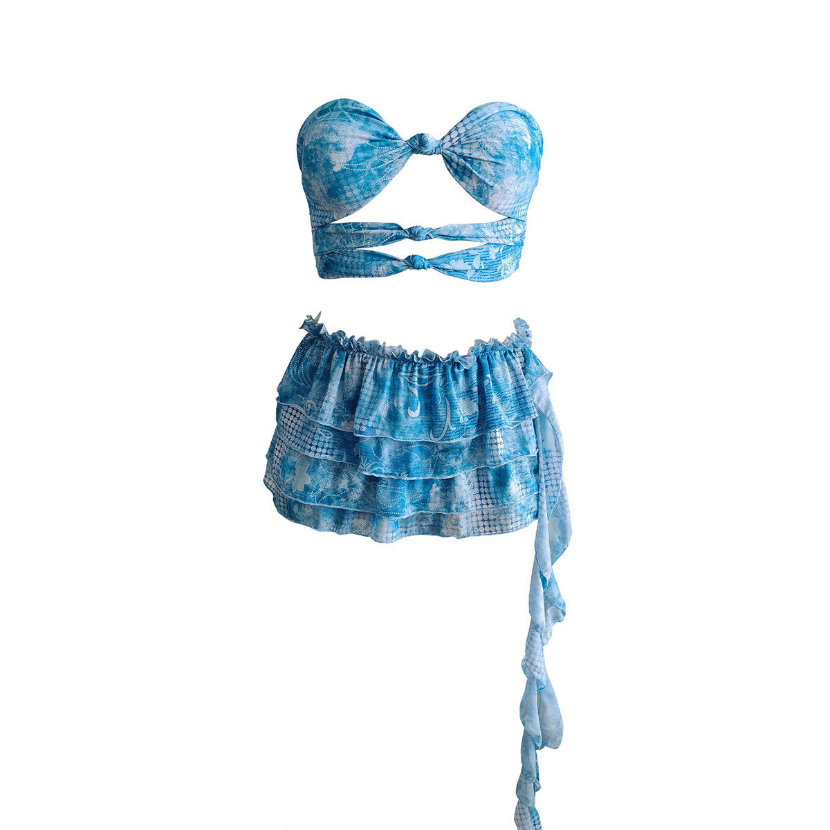 Maillot de bain deux pièces Berg-Feldt pour femme avec jupe portefeuille et bandeau