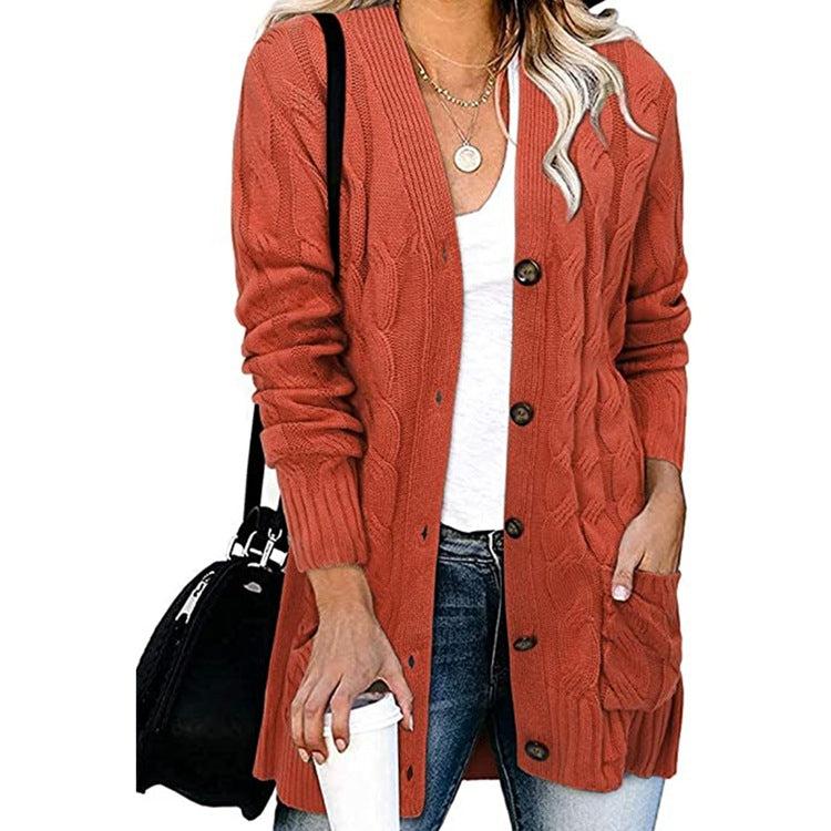 Cardigan en maille torsadée pour femme avec poches pratiques Berg-Feldt