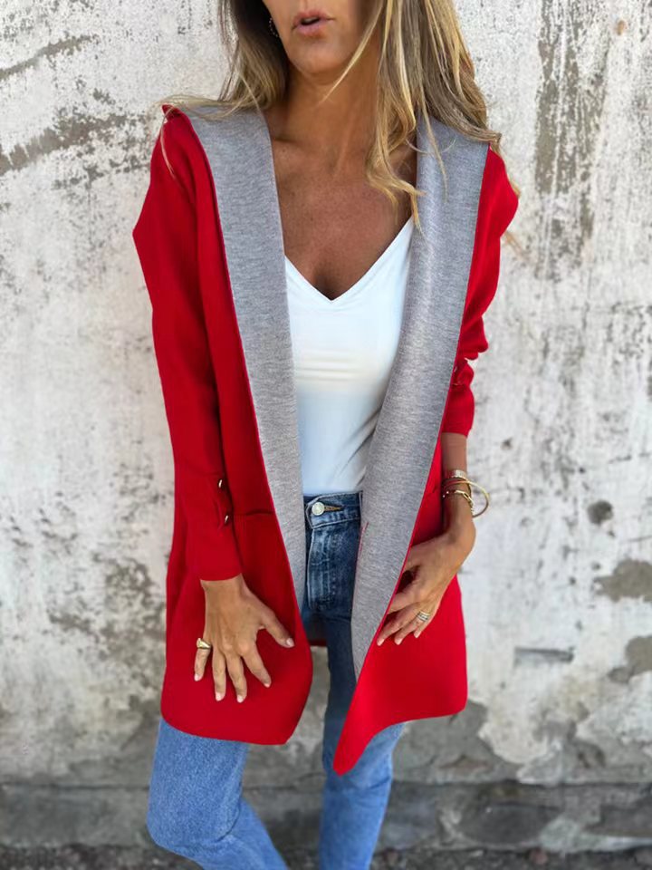 Damen Longjacke, tendance, avec capuche généreuse et poches pratiques Berg-Feldt
