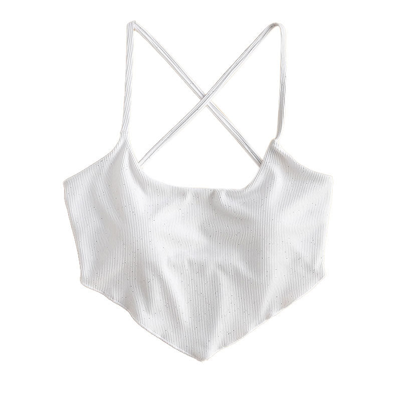 Haut de bikini croisé côtelé pour femme par berg-feldt