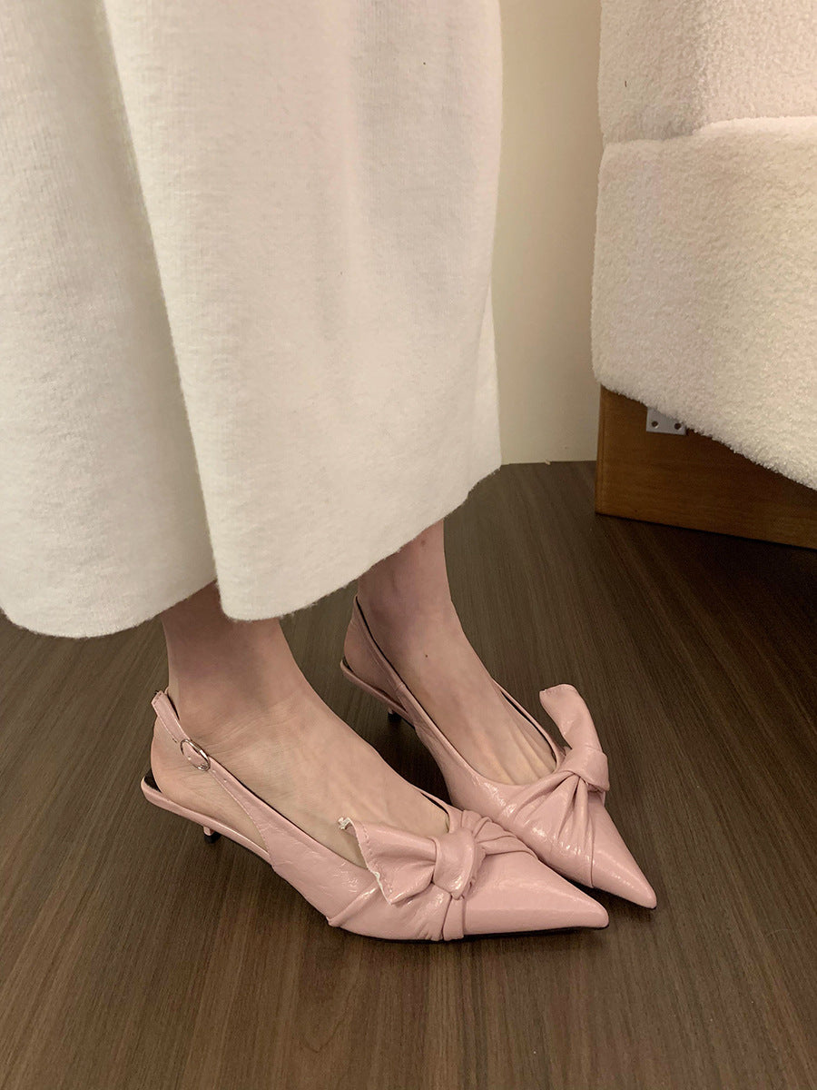 Escarpins élégants à bride arrière et nœud pour femme de berg-feldt