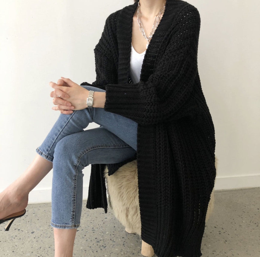 Damen Strickcardigan im lässigen Oversized-Stil mit offener Vorderseite Berg-Feldt