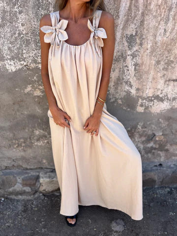 Maxikleid für Damen mit Schleifen-Trägern von berg-feldt