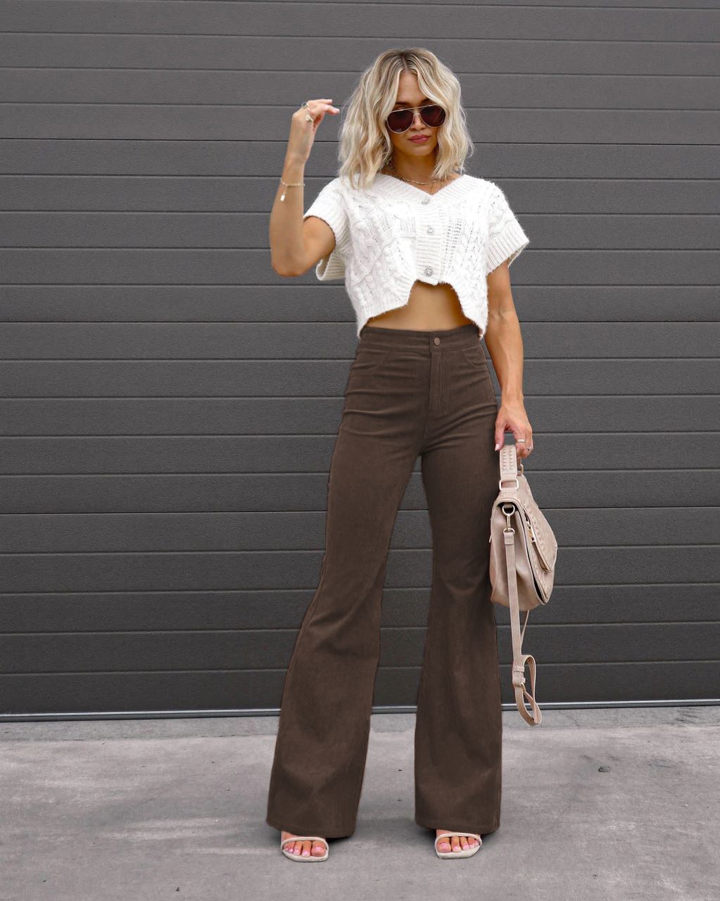 Pantalon bootcut taille haute Berg-Feldt pour femmes