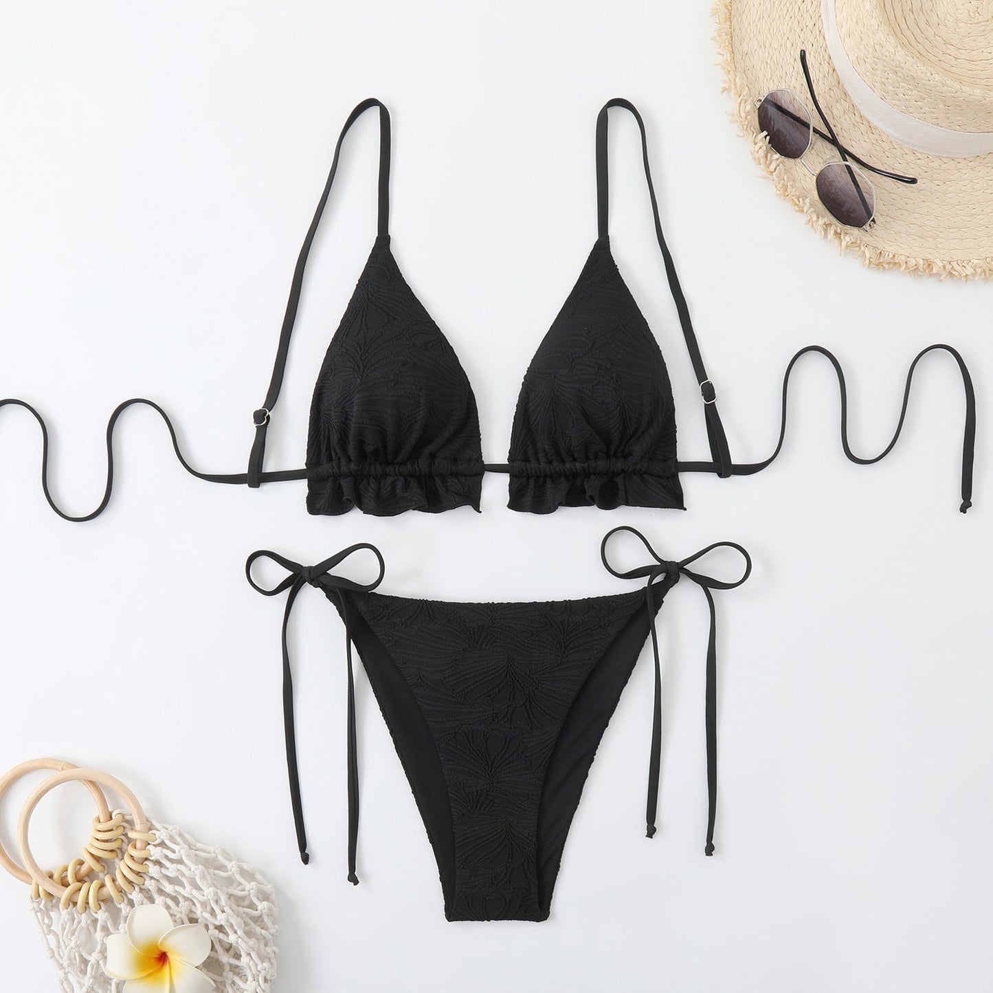 Ensemble bikini à volants et bretelles réglables de berg-feldt