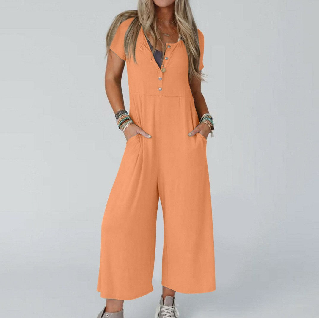 Jumpsuit für Damen mit Knopfleiste und Taschen von berg-feldt