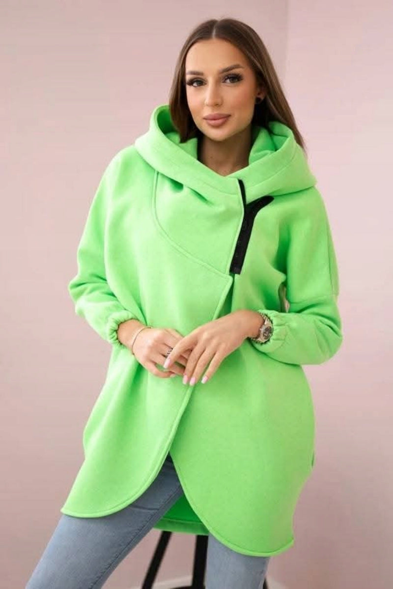 Berg-Feldt | Veste polaire à capuche et fermeture éclair asymétrique
