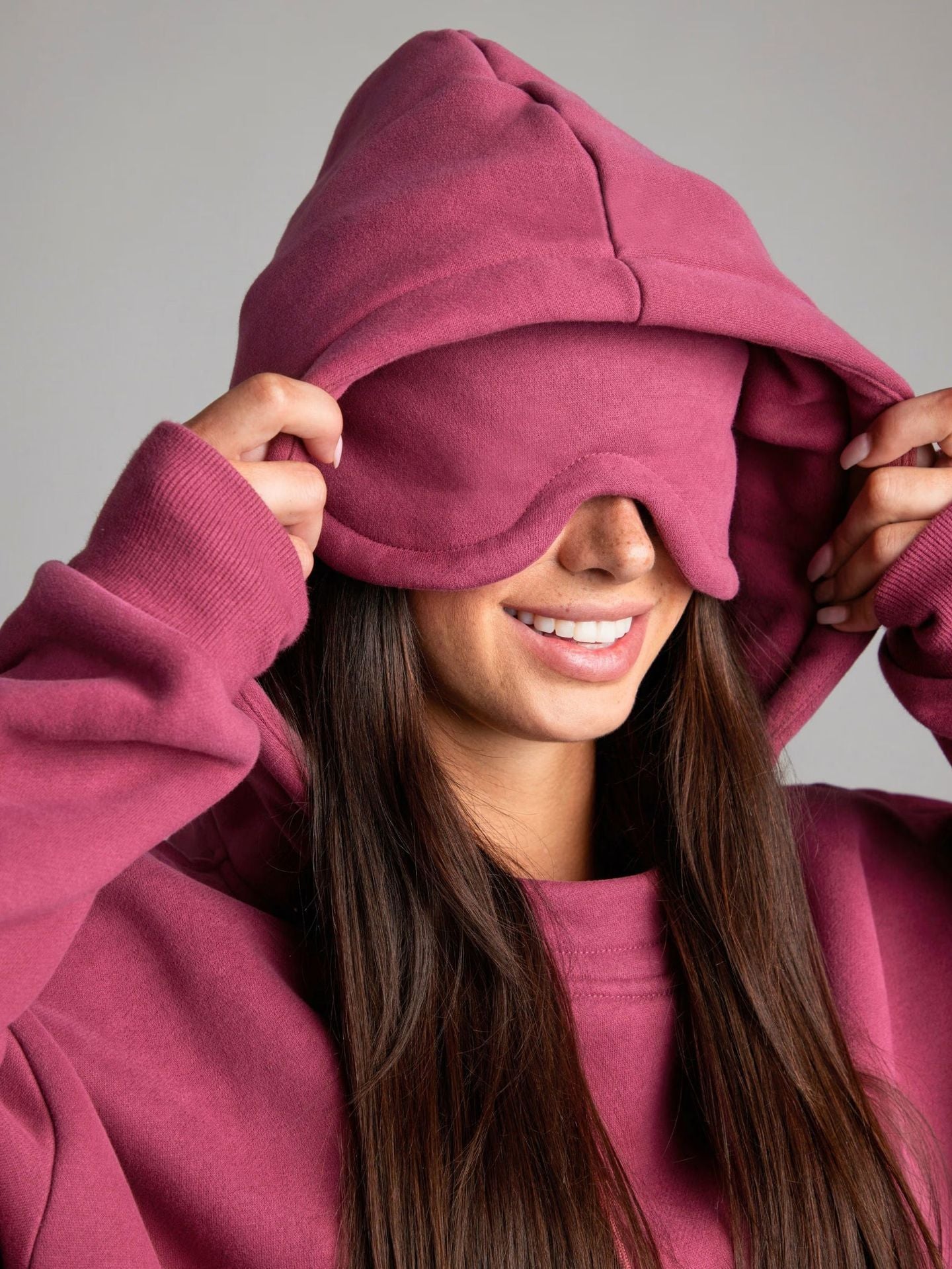 Damen-hoodie relaxant avec masque de sommeil intégré Berg-Feldt