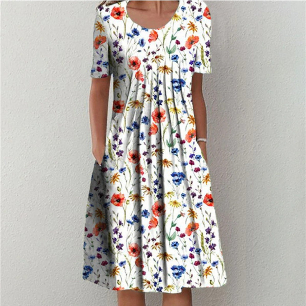 Robe midi femme avec élastique et poches latérales berg-feldt