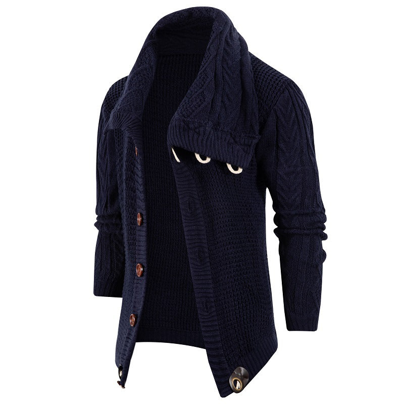 Cardigan tricoté pour homme à col montant Berg-Feldt