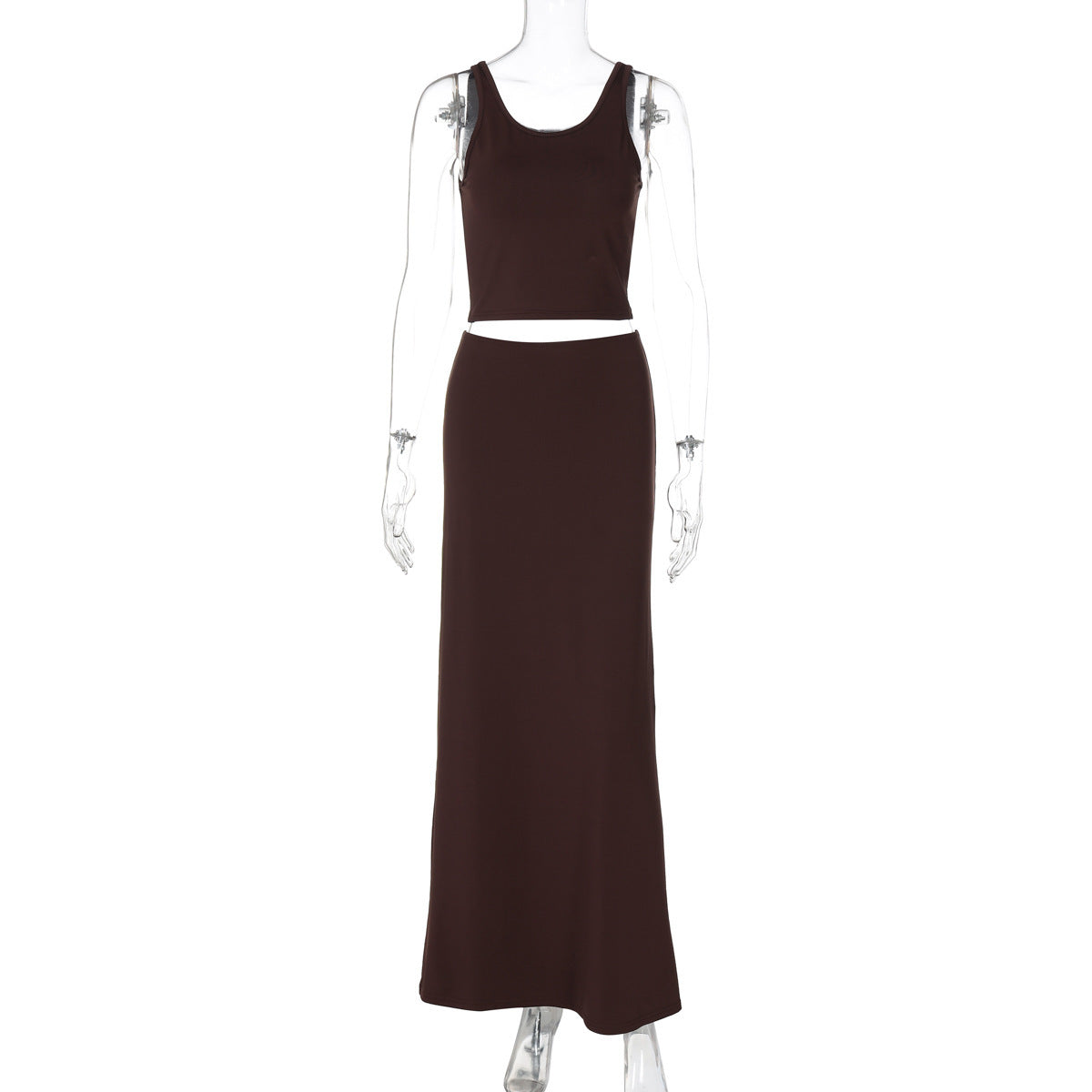 Ensemble moulant jupe longue et crop top pour femme de berg-feldt
