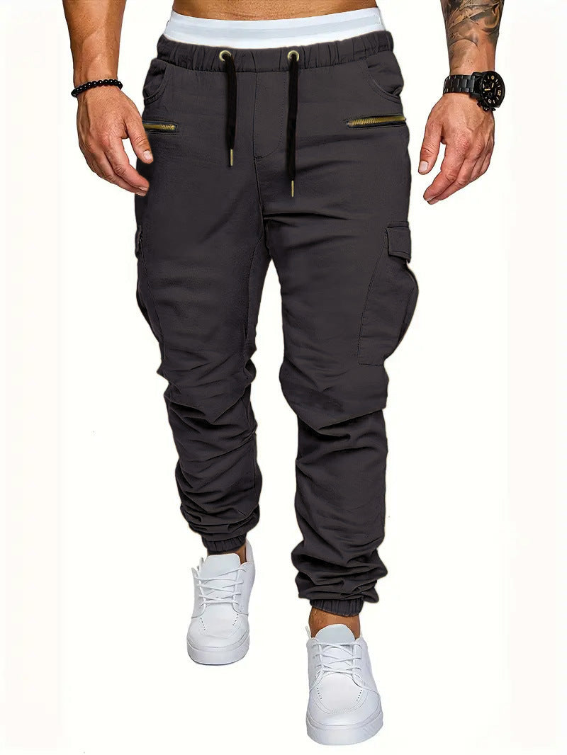 Pantalon cargo de jogging pour hommes avec taille élastique et poches zippées pratiques Berg-Feldt