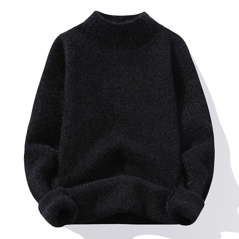Pull en maille côtelée pour femme, col montant et coupe décontractée Berg-Feldt