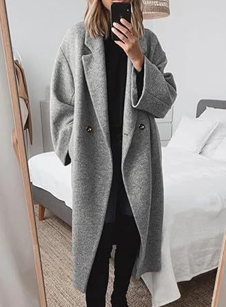 Damen Oversized Wollmantel mit klassischem Revers Berg-Feldt
