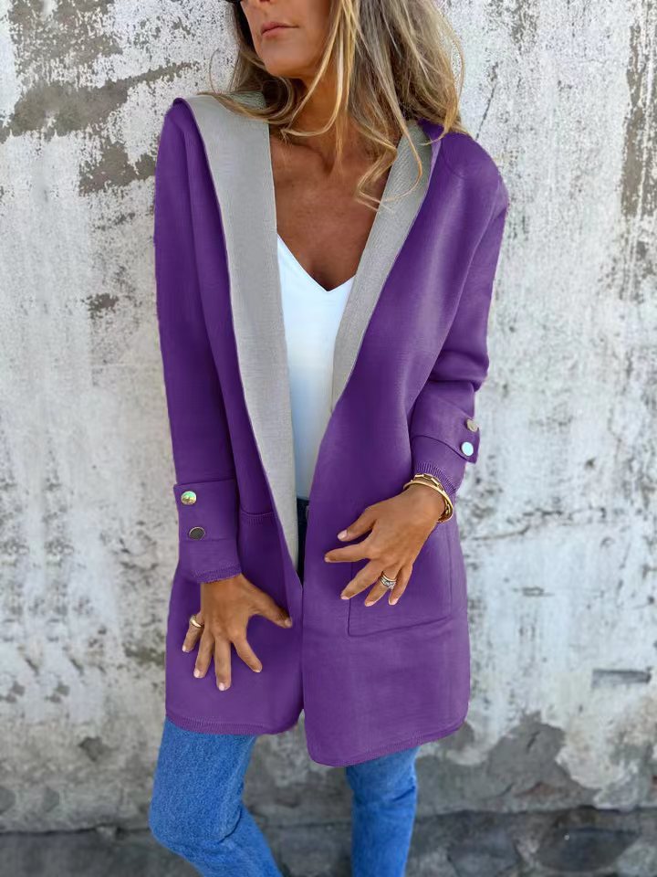 Damen Longjacke, tendance, avec capuche généreuse et poches pratiques Berg-Feldt