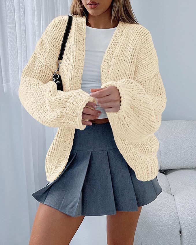 Cardigan en maille pour femme avec manches volumineuses et devant ouvert Berg-Feldt
