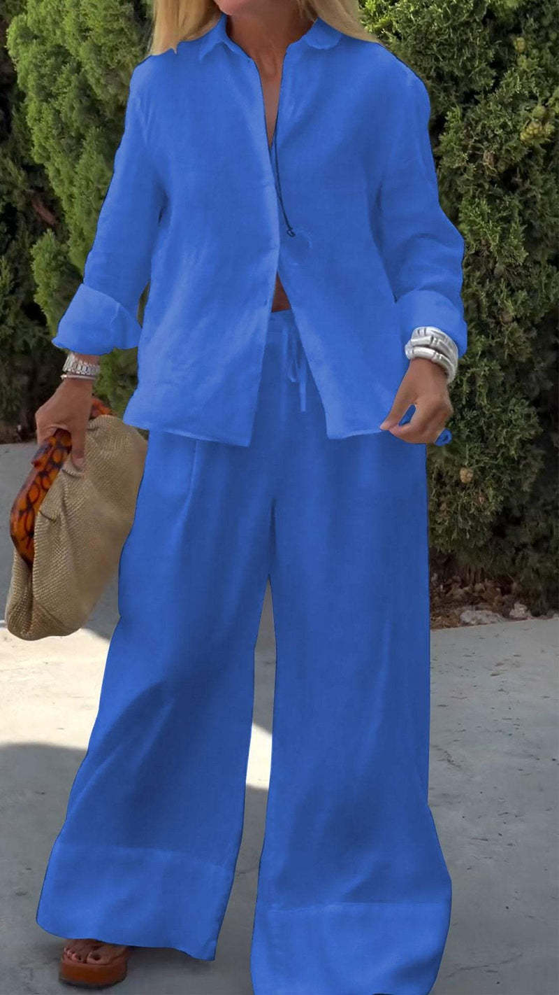 Bequemes, luftiges Damen Loungewear-Set aus weichem, weit geschnittenem Stoff von berg-feldt