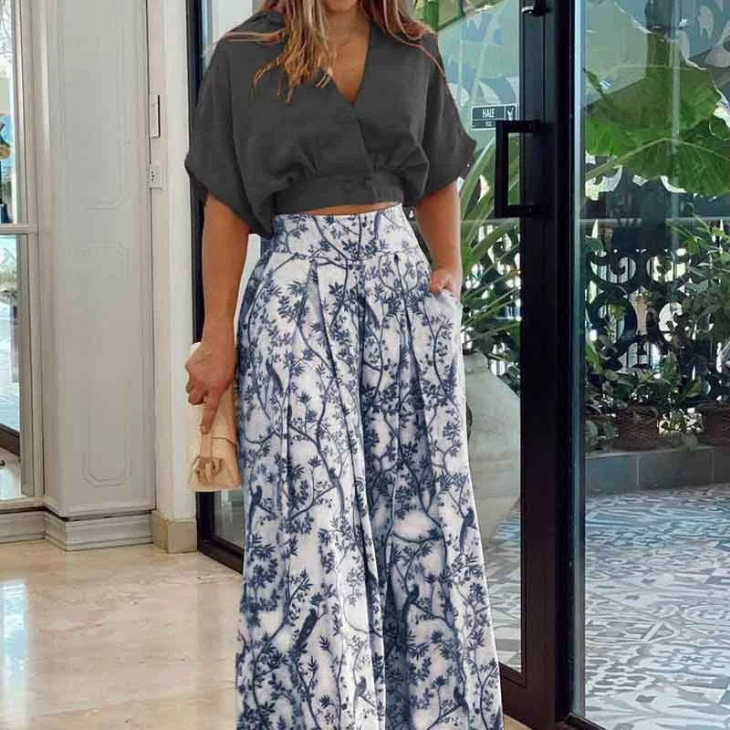 Maxi-jupe femme, imprimé multicolore, taille haute, poches latérales (berg-feldt)