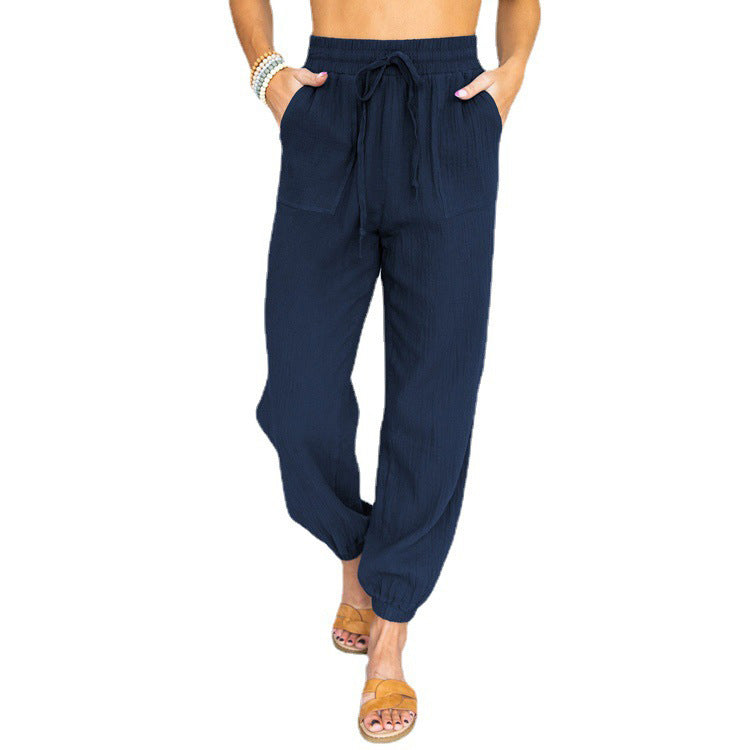 Pantalon de loisirs ample pour femme avec taille élastique et poches latérales Berg-Feldt