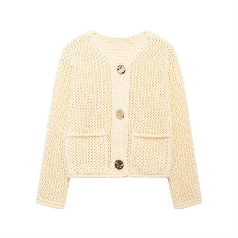 Cardigan femme en maille ajourée légère avec poches pratiques Berg-Feldt