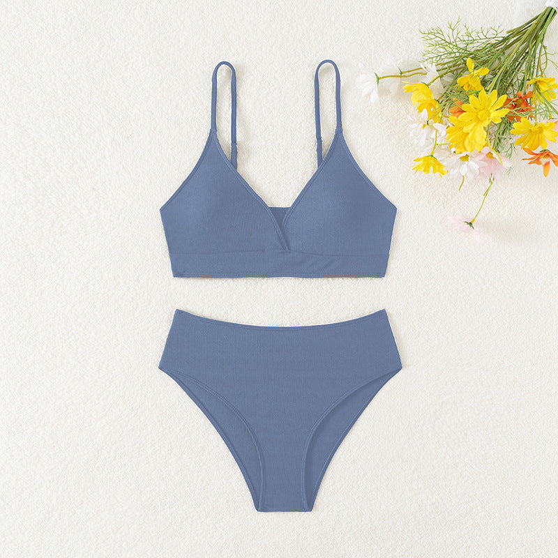 Ensemble de bikini pour femme de berg-feldt, échancré, à bretelles réglables et coupe confortable