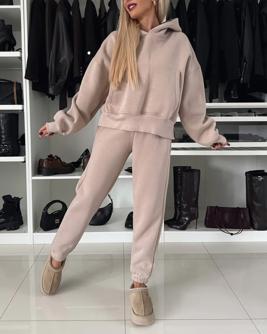 Berg-Feldt | Run Kapuzenpullover und Cropped Hose Zwei Teile Satz