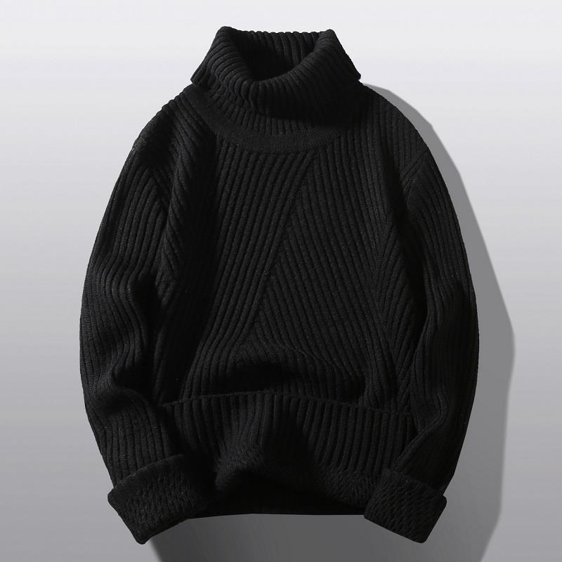 Pull à col roulé femme en grosse maille avec motif de côtes élaboré Berg-Feldt