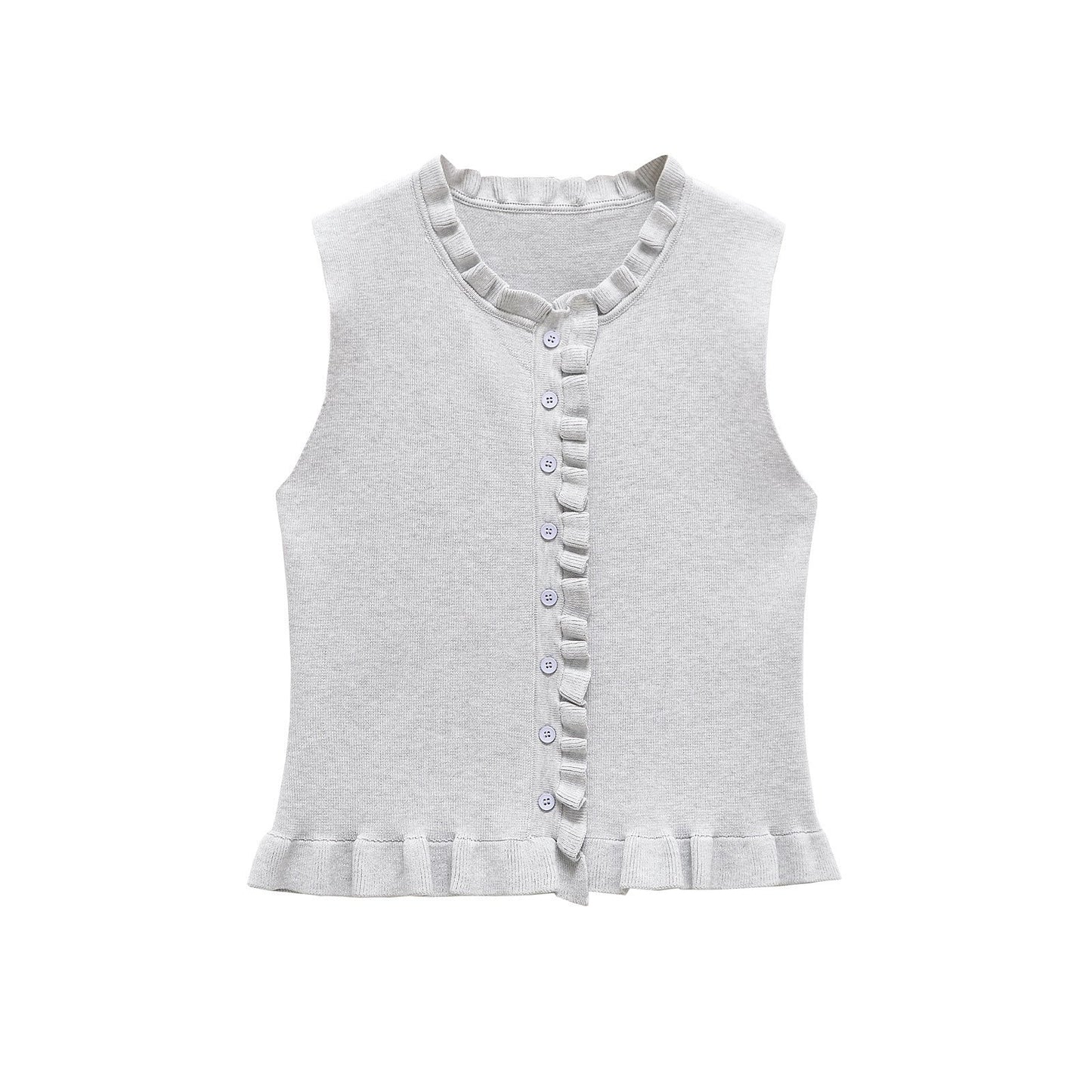 Women's Ruffled Knit Sleeveless Top berg-feldt