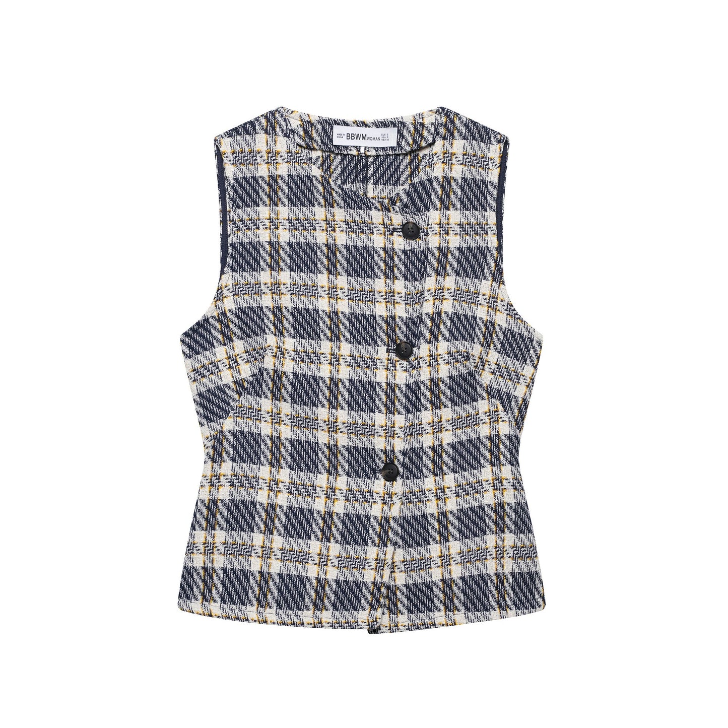 Gilet Berg-Feldt pour femme à carreaux texturés