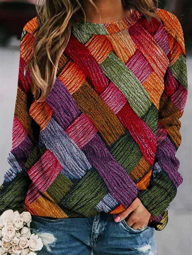 Sweat-shirt Alysa en laine imprimée