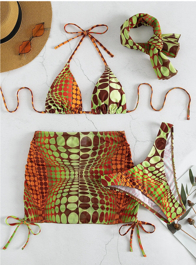 Maillot de bain deux pièces de berg-feldt avec motif à pois ludique